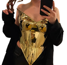 Load image into Gallery viewer, Metallic Futuristic Corset
