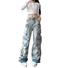 Load image into Gallery viewer, Ash Gradient Multi-Pocket Denim Jeans
