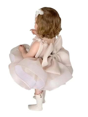 Bow Ruffled Mini Dress-Modern Baby Las Vegas