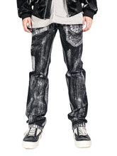 Load image into Gallery viewer, Hand-Brushed Distressed Denim Jeans
