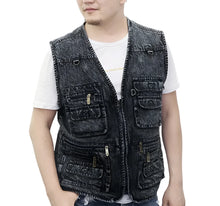 Load image into Gallery viewer, Denim Multi-Pocket Vest
