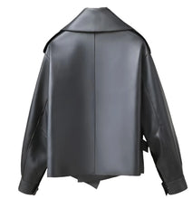 Load image into Gallery viewer, Short Buckle Leather Jacket
