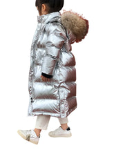 Load image into Gallery viewer, Metallic Ribbed Down Jacket
