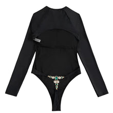 Load image into Gallery viewer, Backless Rhinestone Thong Jumpsuit
