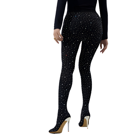 Silver Crystal Speckled Boot Leggings-Modern Baby Las Vegas