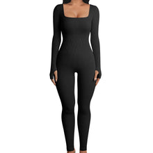 Load image into Gallery viewer, Ribbed Square Neck Jumpsuit
