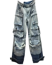 Load image into Gallery viewer, Gradient Multi-Pocket Denim Jean Collection
