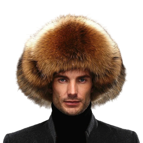 Fur Leather Bomber Hat