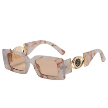 Load image into Gallery viewer, Retro Gold Accent Square Sunglasses-Modern Baby Las Vegas
