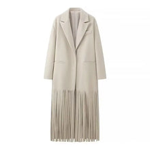 Load image into Gallery viewer, Beige Fringe Blazer Jacket
