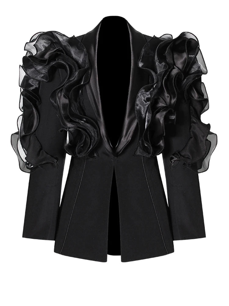 Ruffle Blazer
