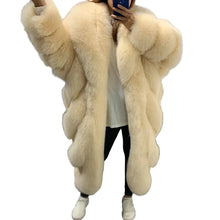 Load image into Gallery viewer, Ribbed Draped Fur Coat
