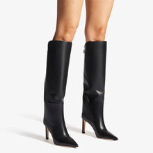 Load image into Gallery viewer, Pointed Black  Knee High Boots
