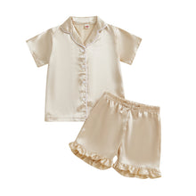 Load image into Gallery viewer, Satin Ruffled Pajamas
