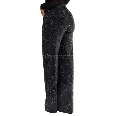 Crystal Speckled Denim Jeans