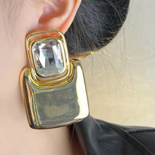 Load image into Gallery viewer, Vintage Square Rhinestone Earrings
