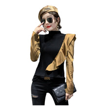 Load image into Gallery viewer, Ruffle Sleeve Patch Top
