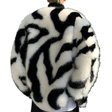 Load image into Gallery viewer, Zebra Print Fur Coat
