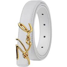 Load image into Gallery viewer, Gold Script Belt
