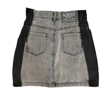 Load image into Gallery viewer, Grey Color Contrast Denim Skirt
