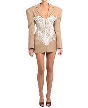 Load image into Gallery viewer, Lace Stitched  Blazer Jacket
