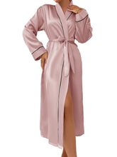 Load image into Gallery viewer, Satin Black Lined Robe
