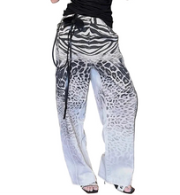 Load image into Gallery viewer, Blue Leopard Zebra Denim Jeans
