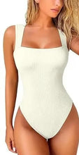 Load image into Gallery viewer, Ribbed 3-Piece Square Neck Bodysuit
