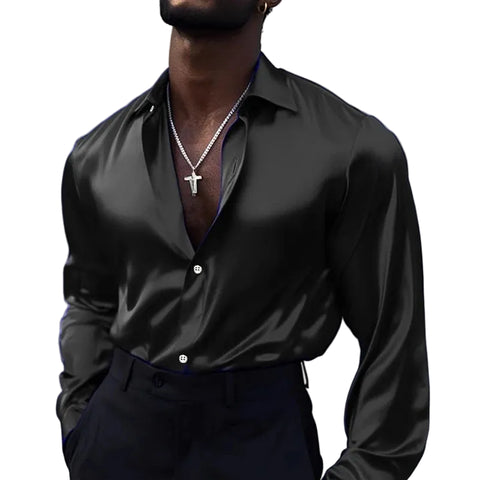 Satin Button Top