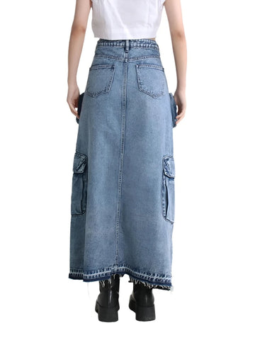 Split Denim Skirt-Modern Baby Las Vegas