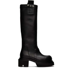 Load image into Gallery viewer, Black Leather Chelsea Mid Calf Boots
