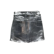 Load image into Gallery viewer, Metallic Brish Denim Skirt
