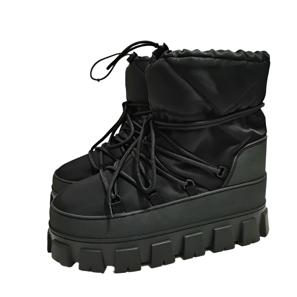 Platform Lace-Up Snow Boots