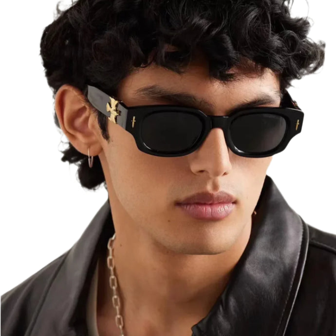 Luxury Square Gold Eagle Sunglasses-Modern Baby Las Vegas