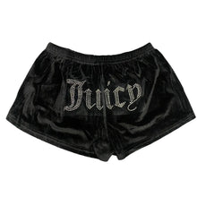 Load image into Gallery viewer, Crystal Letter Velour Shorts
