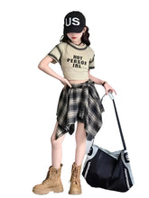 Load image into Gallery viewer, Irregular Plaid Skirt Set
