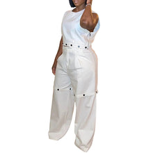 Load image into Gallery viewer, White Button Pant Set
