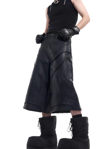 Long Leather Shorts-Modern Baby Las Vegas