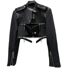 Load image into Gallery viewer, Short Zipper Leather Jacket
