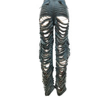 Load image into Gallery viewer, Shredded Pocket Denim Jeans | Modern Baby Las Vegas
