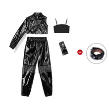 Load image into Gallery viewer, Patent Leather Fringe Pant Set
