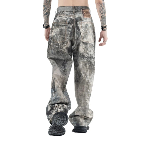 Camouflage Splatter Ink Denim Jeans-Modern Baby Las Vegas