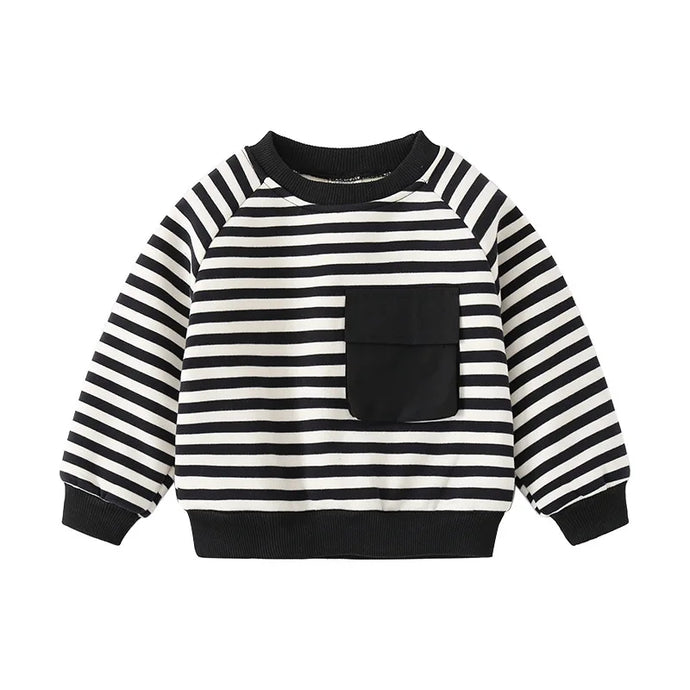 Striped Patch Pocket Top-Modern Baby Las Vegas