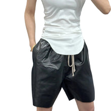 Load image into Gallery viewer, Leather Drawstring Shorts
