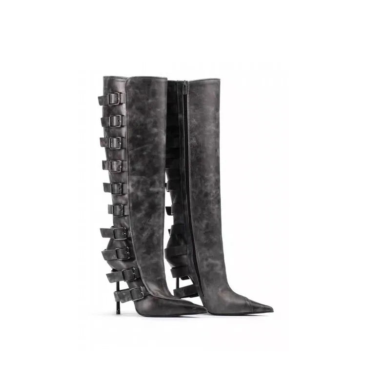 Multi-Buckle Boots