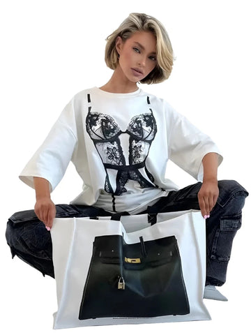 Y2K Lingerie Ribbon T-Shirt-Modern Baby Las Vegas