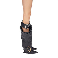 Load image into Gallery viewer, Hollow Out Circle Buckle Boots
