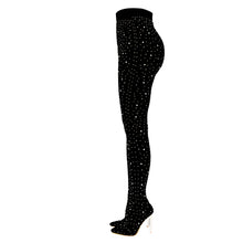 Load image into Gallery viewer, Silver Crystal Speckled Boot Leggings
