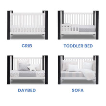 Load image into Gallery viewer, Black And White 4-in-1 Convertible Crib
