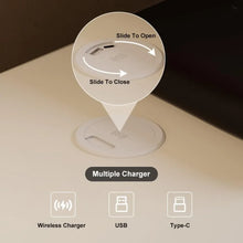 Load image into Gallery viewer, Wireless Charging Ribbed Design Nightstand Set
